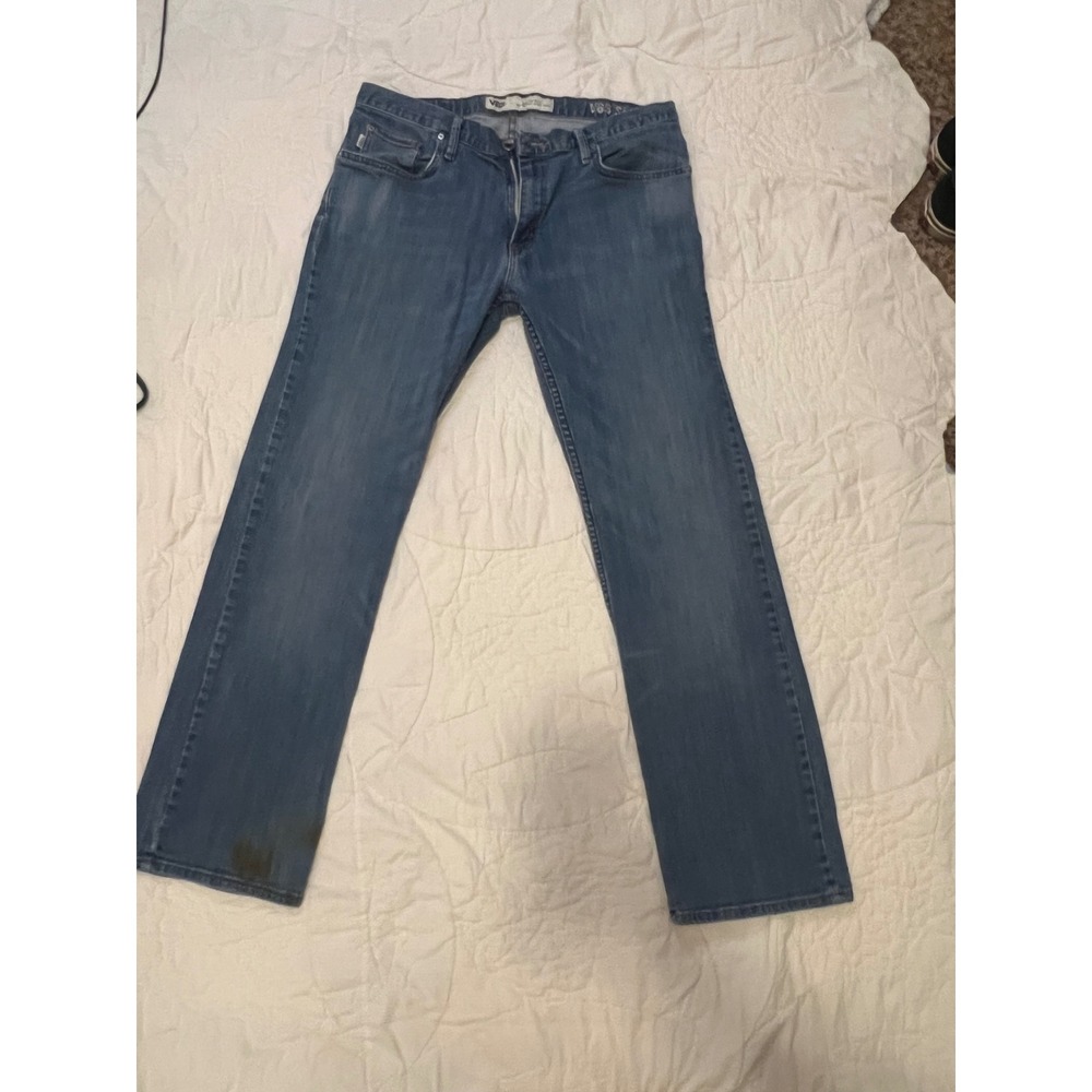 Vans V66 Slim Straight Mens Jeans 34x30 Medium Wash Blue Denim VN000K4FAHU